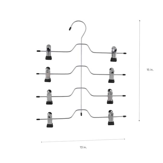 Organize It All Chrome 4 Tier Skirt & Slack Hanger